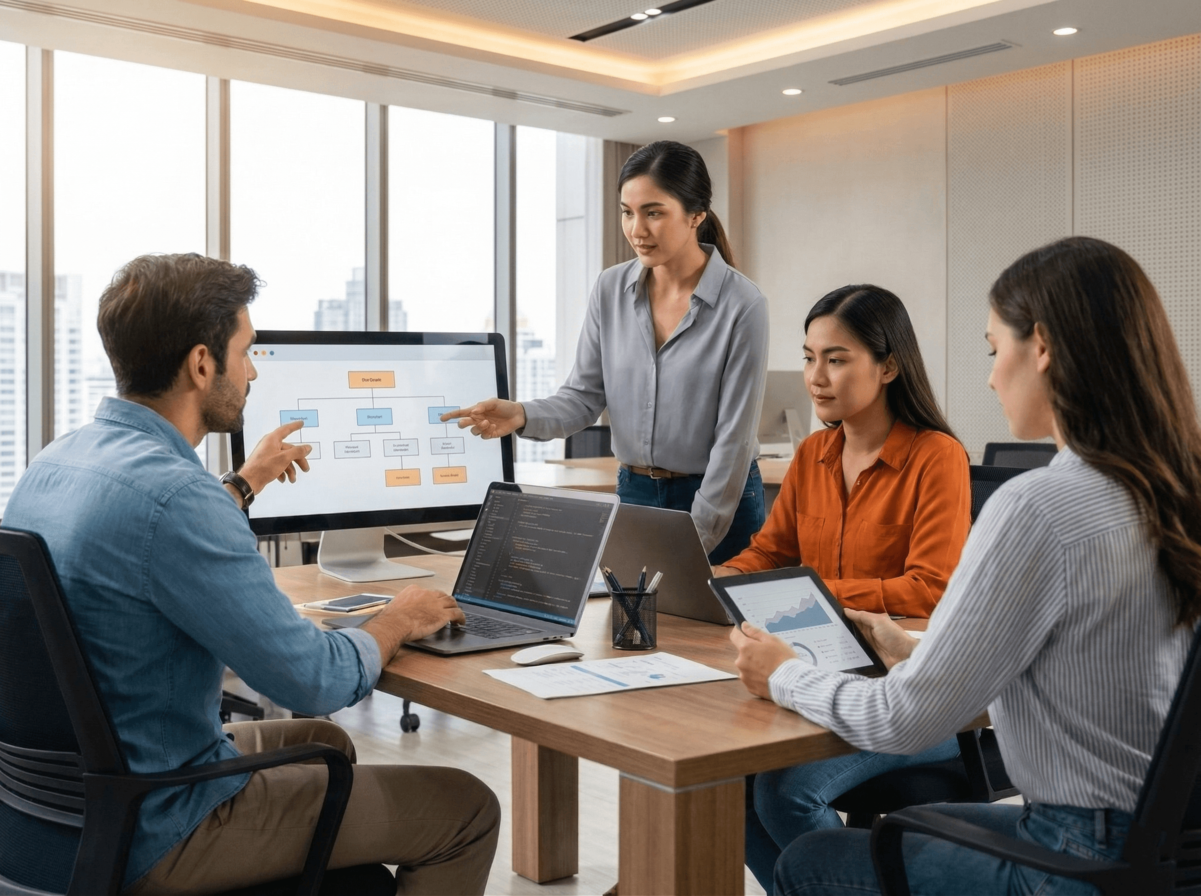 Professional virtual assistant at work