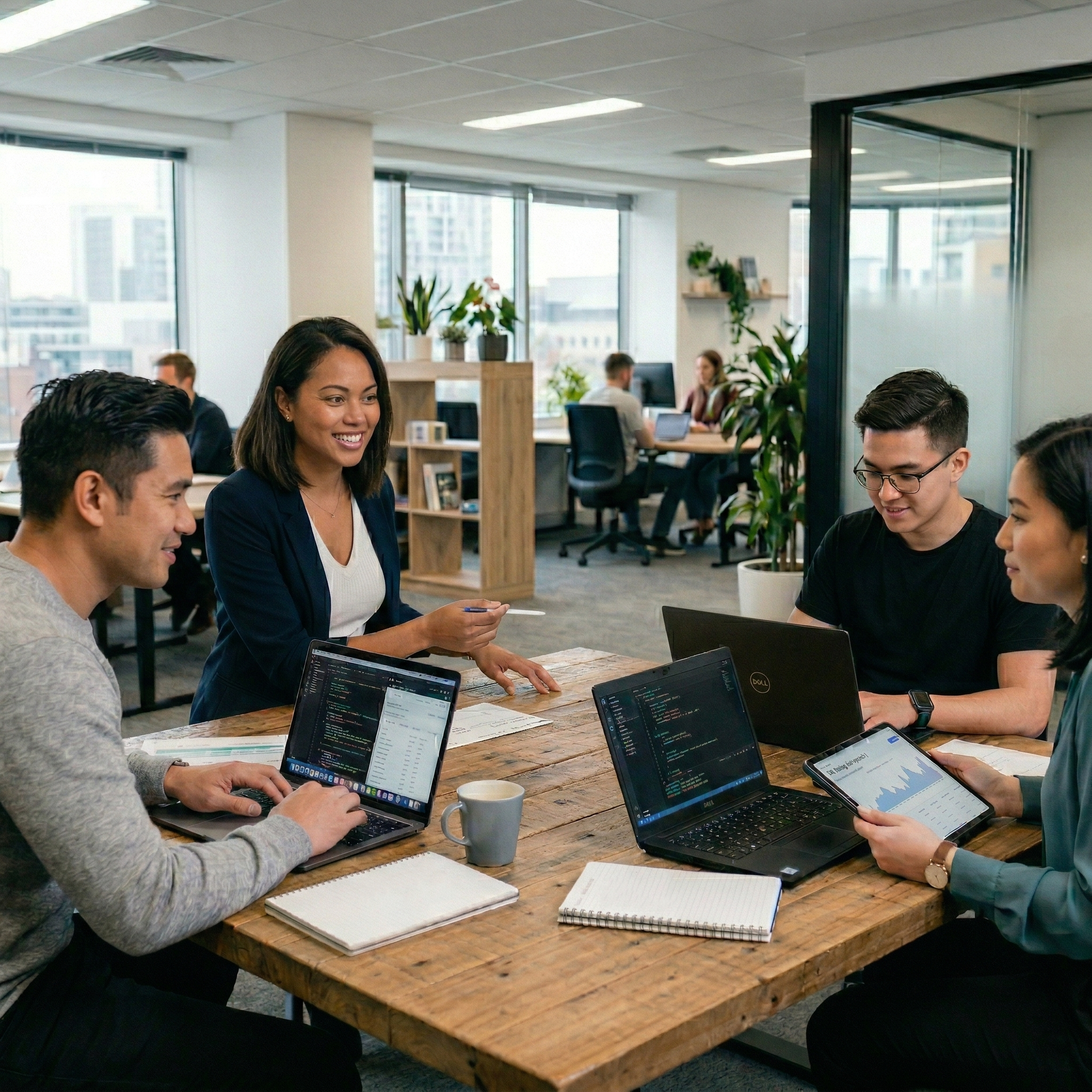 Professional virtual assistant at work